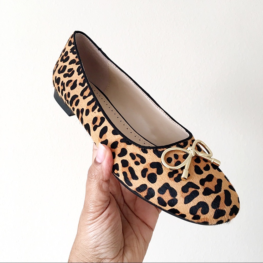 Adrienne Vittadini Cavallo Calf Hair Leopard ballet flats
